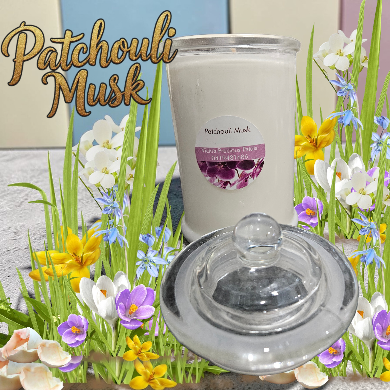 1 Candle jar with lid removed